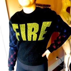 KENZO FIRE MOTIF WOOL SWEATER